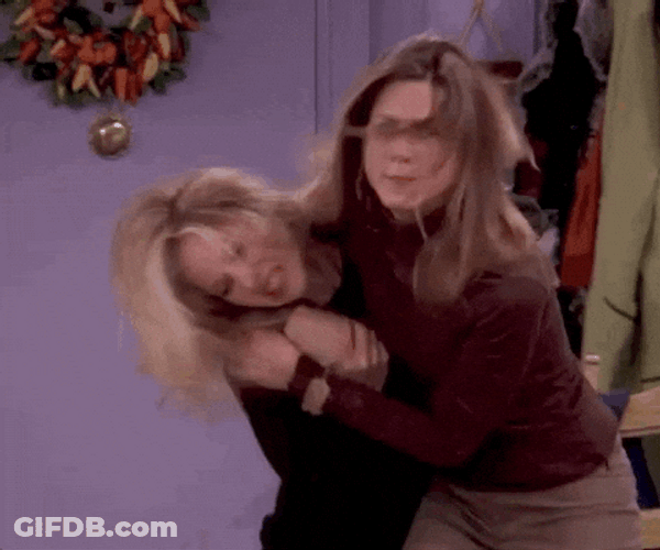 Girl Fight Rachel Green Friends GIF