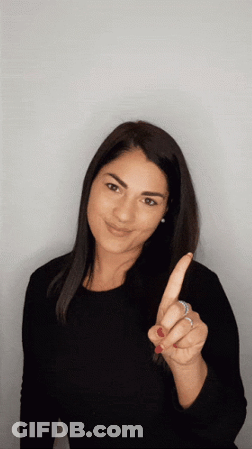 Girl Finger Wag GIF