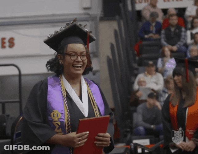 Girl Fist Bump Graduates Senior Year GIF