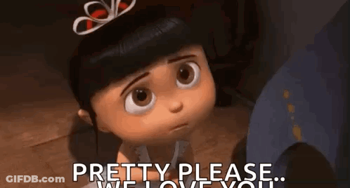 Girl From Despicable Me Saying Please GIF