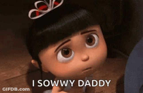 Girl From Despicable Me Saying Sorry GIF