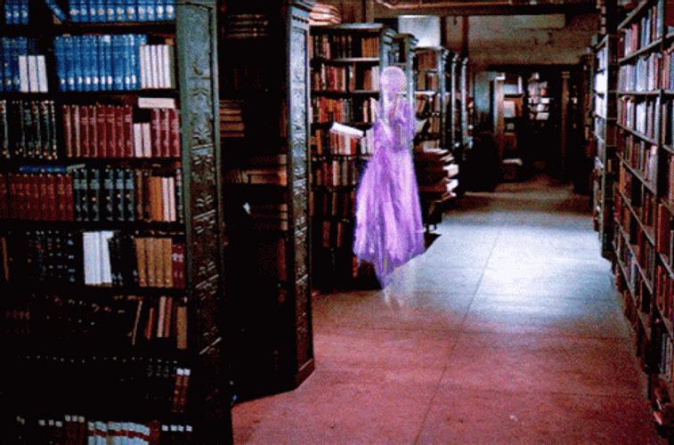 Girl Ghost In The Library GIF