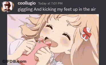 Girl Giggling And Kicking Feet Up GIF