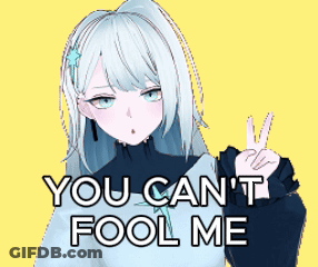 Girl Giving Peace Sign Saying You Can't Fool Me GIF