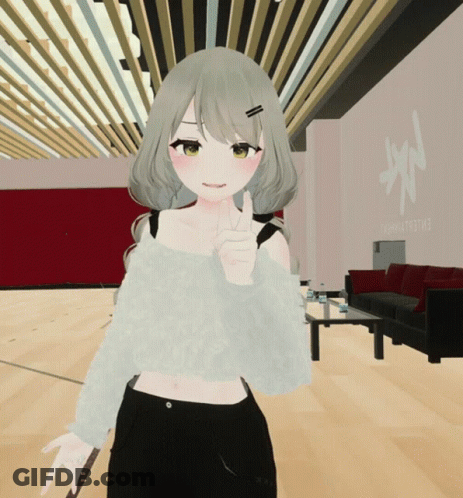 Girl Giving Peace Sign With Lynx Sign GIF