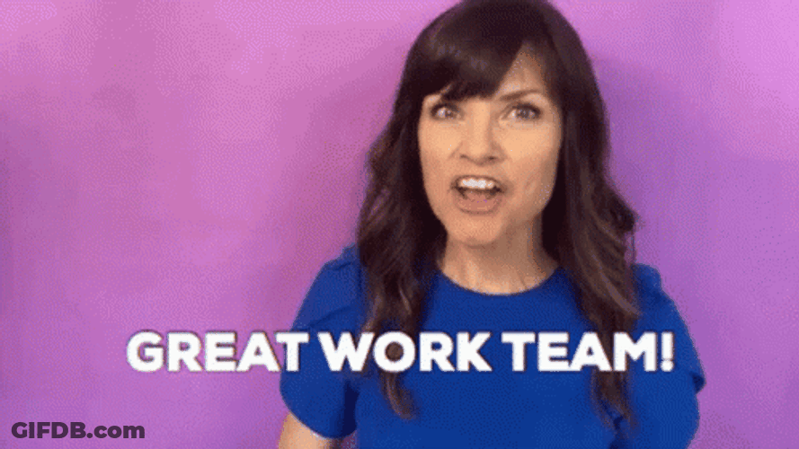 Girl Giving Thumbs Up Great Team Work GIF