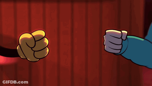 Girl Giving Thumbs Up Next To Cuphead GIF