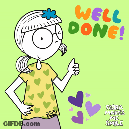 Girl Giving Thumbs Up Saying Well Done GIF