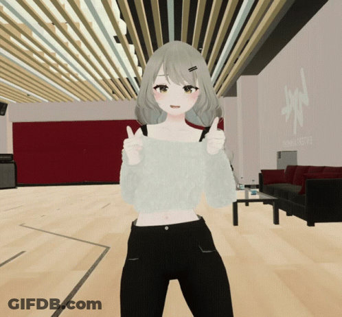 Girl Giving Thumbs Up With SNM Sign GIF