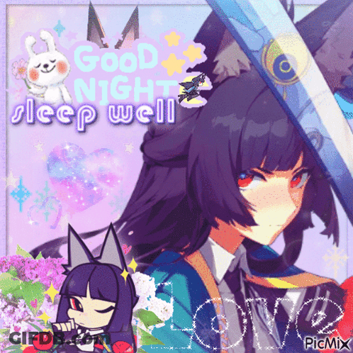 Girl Good Night Sleep Well GIF