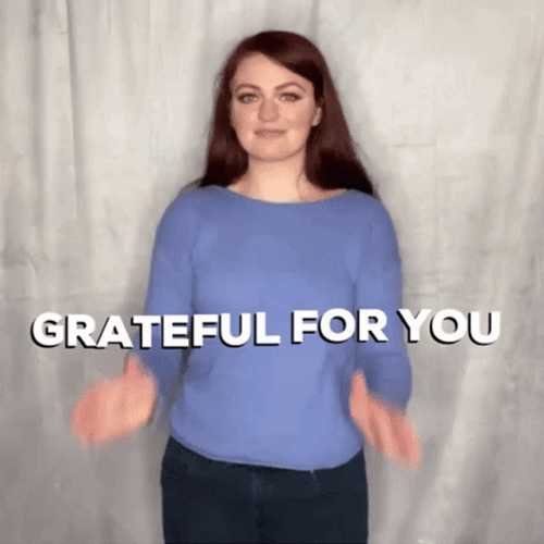 Girl Gratitude Grateful For You GIF