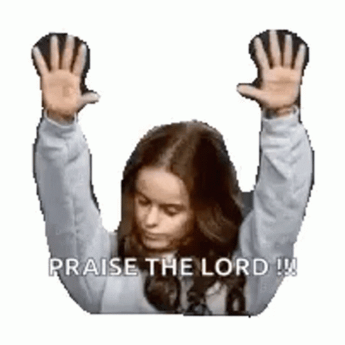 Girl Hands Up And Praise The Lord GIF