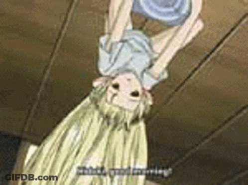 Girl Hanging Upside Down GIF