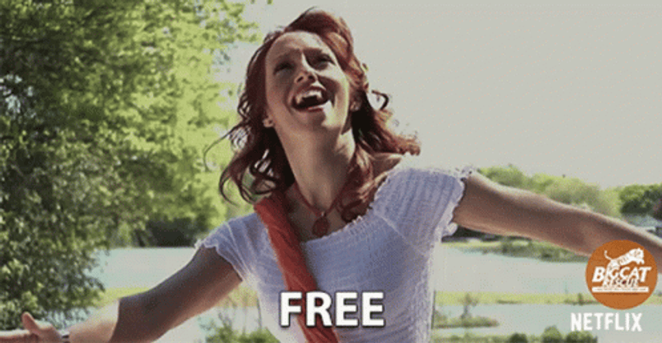 Girl Happy Singing Im Free GIF