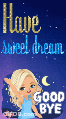Girl Have Sweet Dream Good Bye GIF