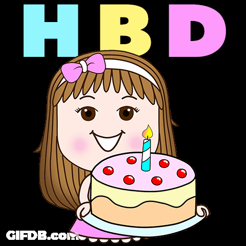 Girl Hbd GIF