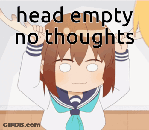 Girl Head Empty No Thoughts GIF