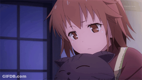 Girl Holding Black Cat Tokyo MX GIF