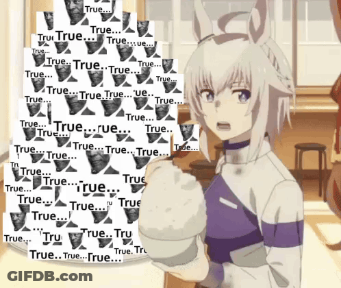 Girl Holding Bowl Of Rice With Collage Of True Faces GIF