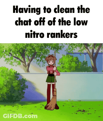 Girl Holding Broom Cleaning Chat GIF