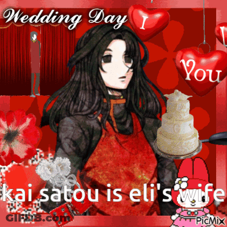 Girl Holding Cake Wedding Day I Love You GIF