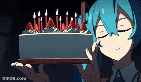 Girl Holding Cake With Candles GIF
