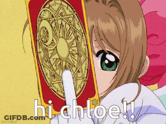 Girl Holding Card Saying Hi Chloe GIF