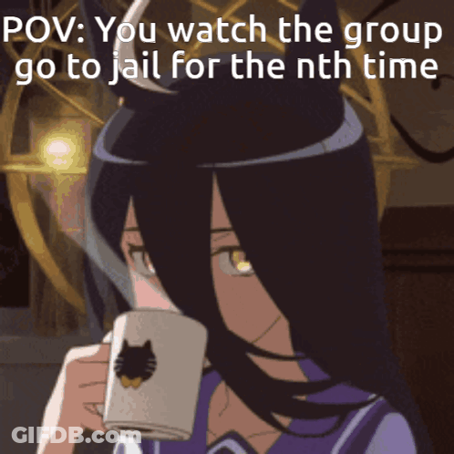 Girl Holding Cat Cup Saying POV GIF