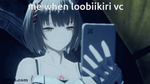 Girl Holding Cell Phone Saying Me When Loobiikiri Vc GIF