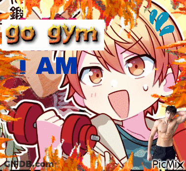 Girl Holding Dumbbell Saying Go Gym I Am GIF