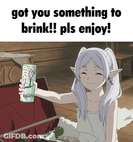 Girl Holding Euphoria Can Saying Got You Something To Drink GIF