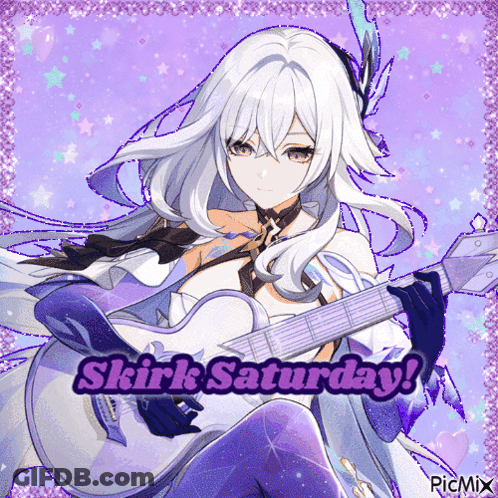 Girl Holding Guitar Skirk Saturday GIF