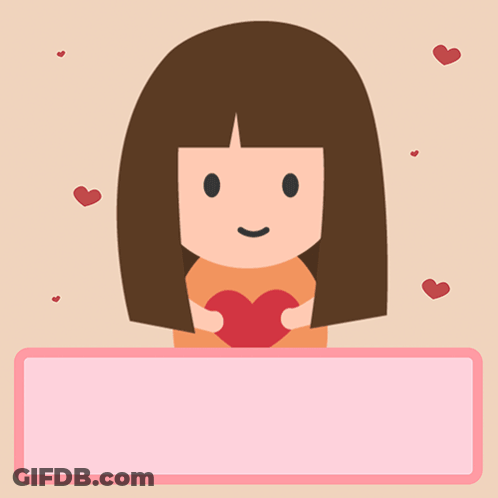 Girl Holding Heart With Will You Be My Valentine GIF