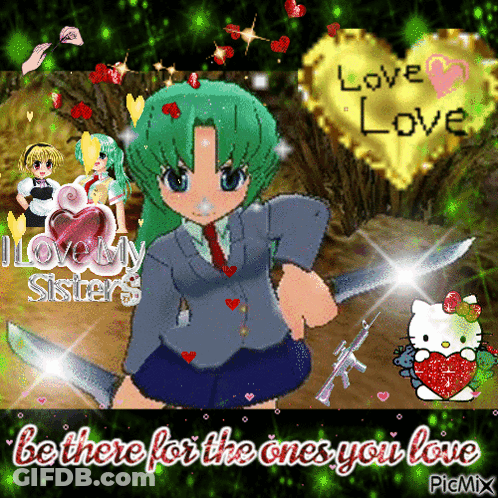 Girl Holding Knives Be There For Loved Ones GIF