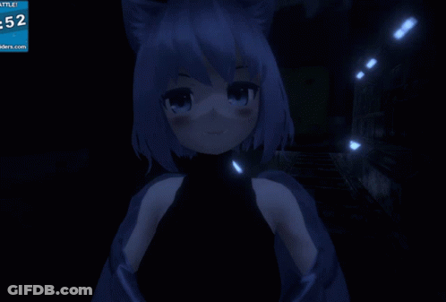Girl Holding Knives In Front Of 1:41 Sign GIF