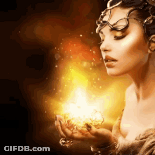 Girl Holding Light Wallpaper GIF