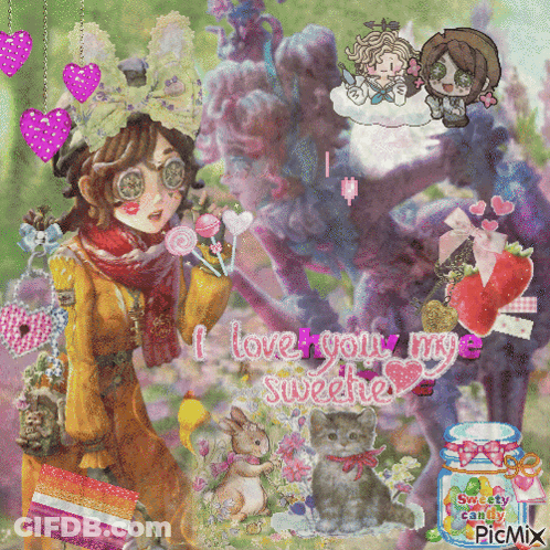 Girl Holding Lollipop I Love You My Sweetie GIF