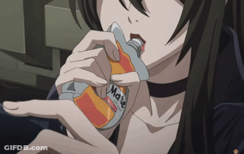 Girl Holding Mate Bottle GIF