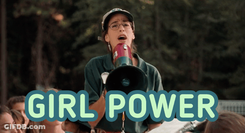 Girl Holding Megaphone Girl Power GIF