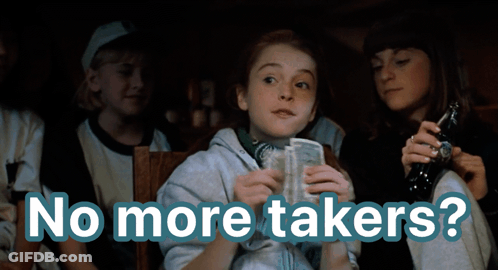 Girl Holding Money Saying No More Takers GIF