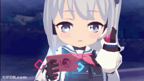 Girl Holding Nintendo Phone GIF