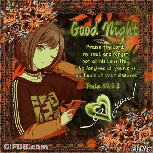 Girl Holding Phone Saying Good Night GIF