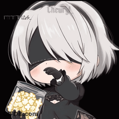 Girl Holding Popcorn With Theory GIF