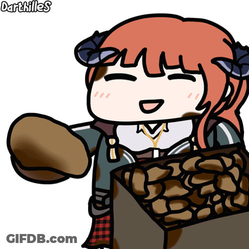 Girl Holding Potato With Darthilles GIF