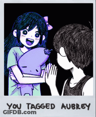 Girl Holding Purple Stuffed Animal Saying You Tagged Aubrey GIF