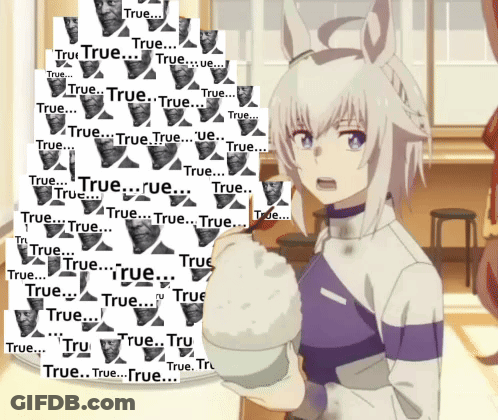 Girl Holding Rice Bowl With True GIF