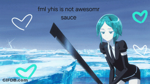 Girl Holding Saw FML Yhis Is Not Awesomer Sauce GIF