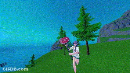 Girl Holding Stop Sign GIF