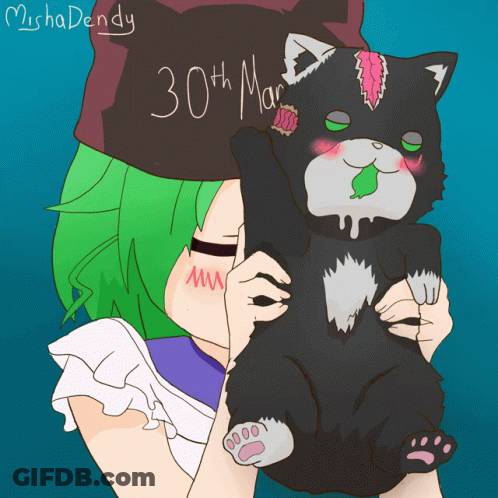 Girl Holding Stuffed Animal GIF