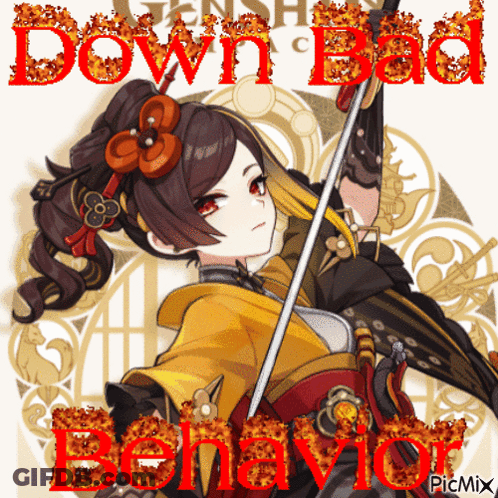 Girl Holding Sword Down Bad Behavior GIF